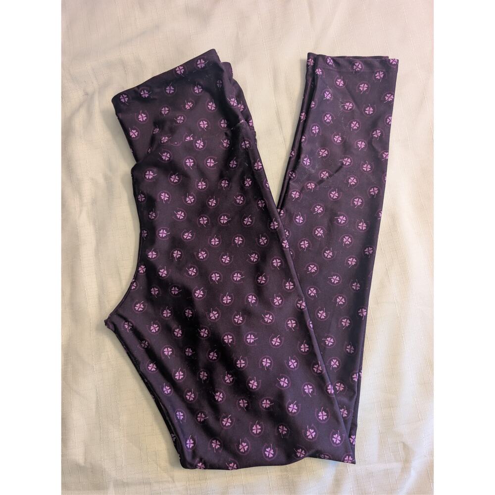 Melt Fit Purple Shamrock Leggings Large
